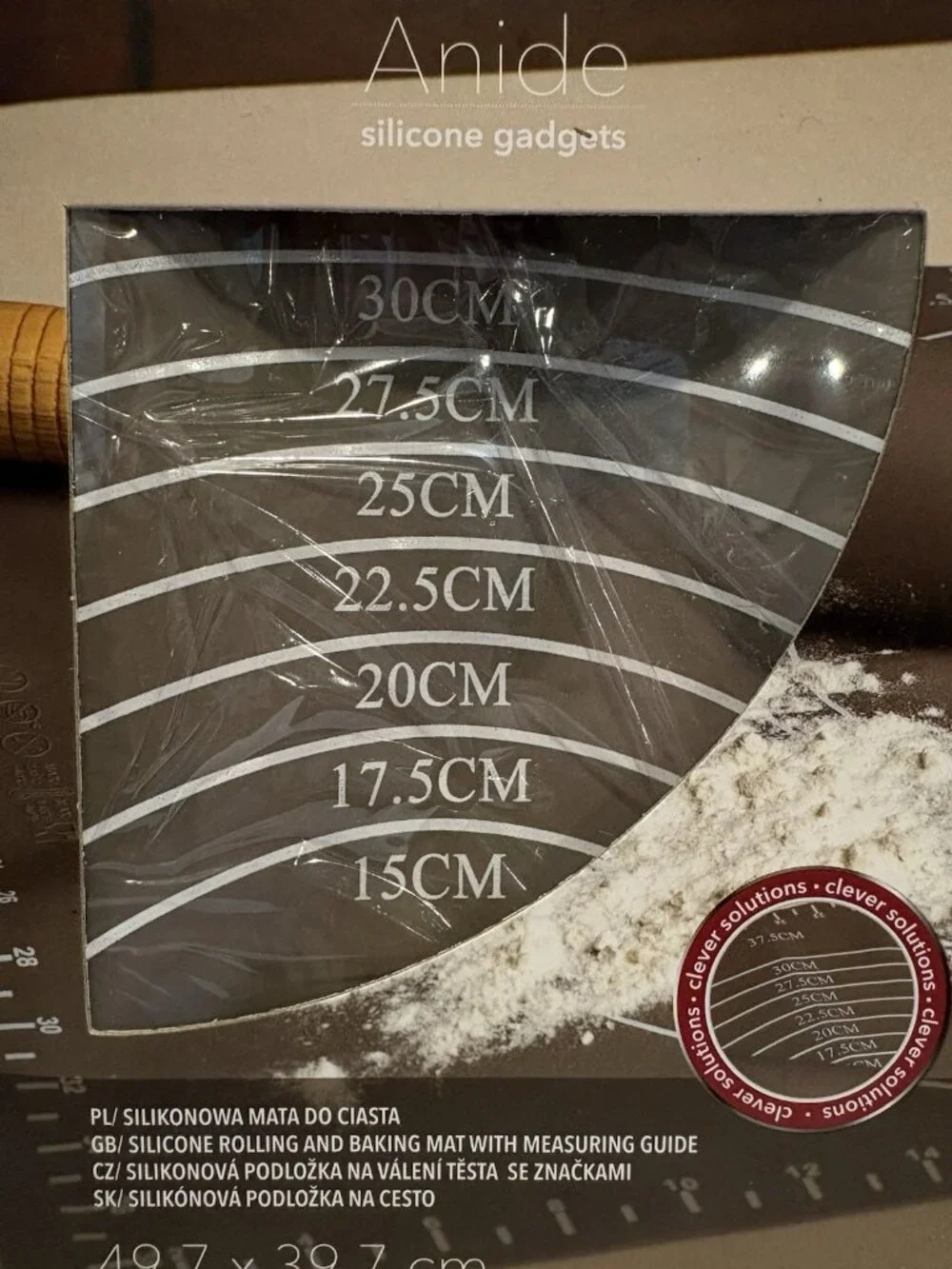 Florina Anide Silicone Rolling and Baking Mat with Measuring Guide 19.5